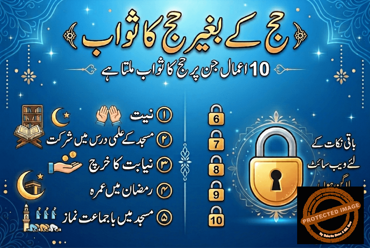 You are currently viewing حج کے بغیر حج کا ثواب